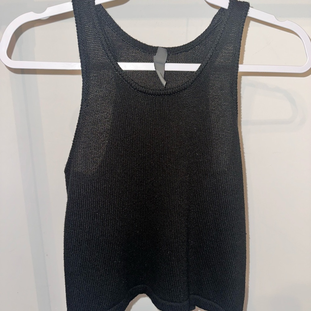 Alya Black Knit Tank Top